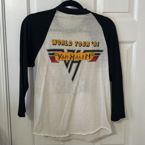 Vintage Van Halen 1981 World Tour Baseball Tee - Picture 6 of 6